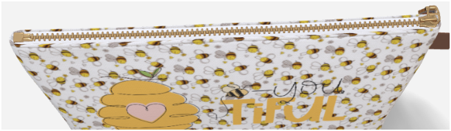 Bee-You-Tiful Honey Makeup Bag with Zipper