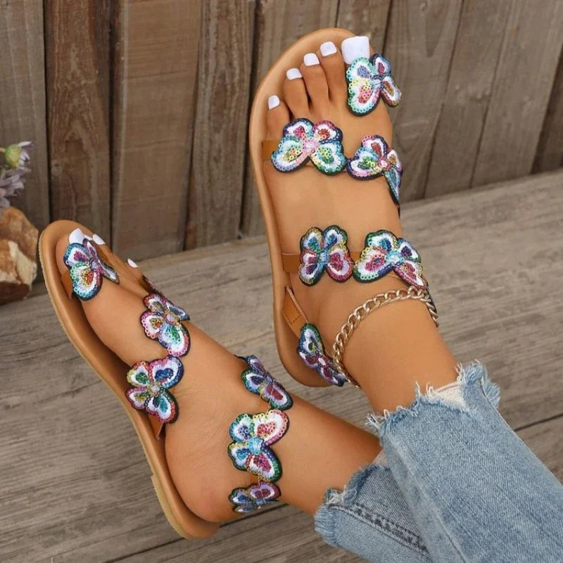 Flat Heel Sandals Women Summer Beach Sandals Woman Large Size Casual Shoes