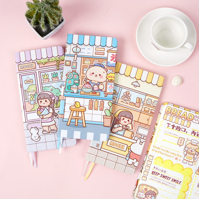Cuaderno de papel cuadriculado bonito