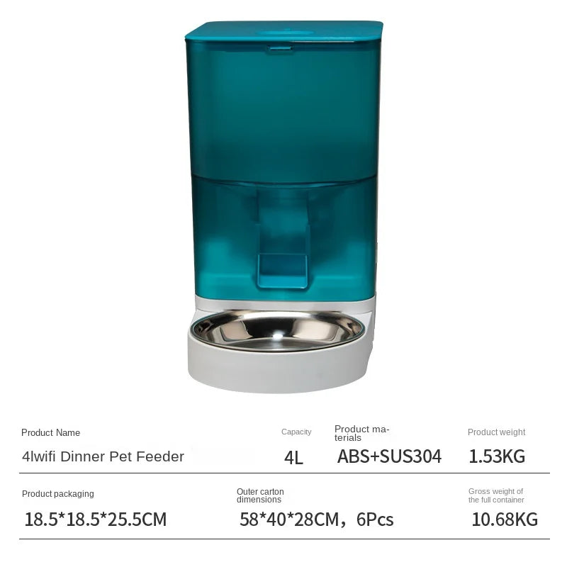 Intelligent Pet Feeder Timed Automatic Quantitative Feeding Machine For Cats Cat Food Dog Food Self-service Feeding For Dogs New