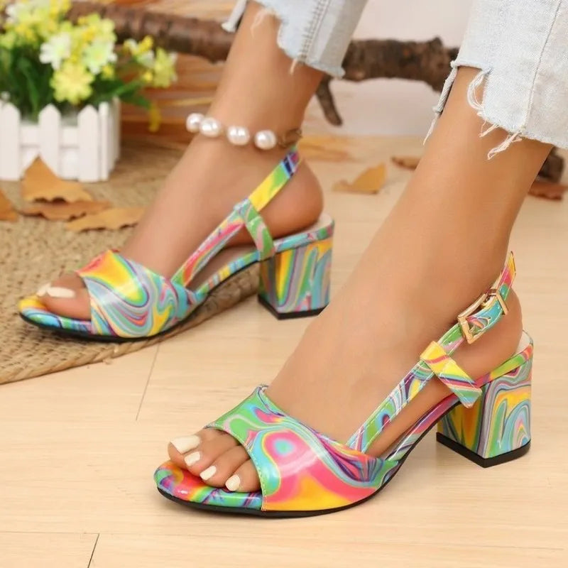2026 Women Sandals Summer New Wedge Platform High Heels Round Toe Open Toe Fashion Shoes Versatile Platform Sandals