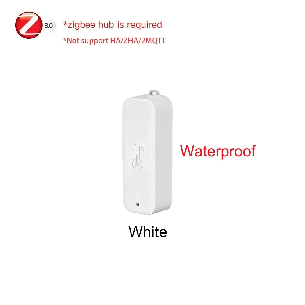 Tuya Zigbee Temperature And Humidity Sensor Indoor Smart Home Hygrometer Battery Powered Smart Life APP Z2M Real-time Monitoring