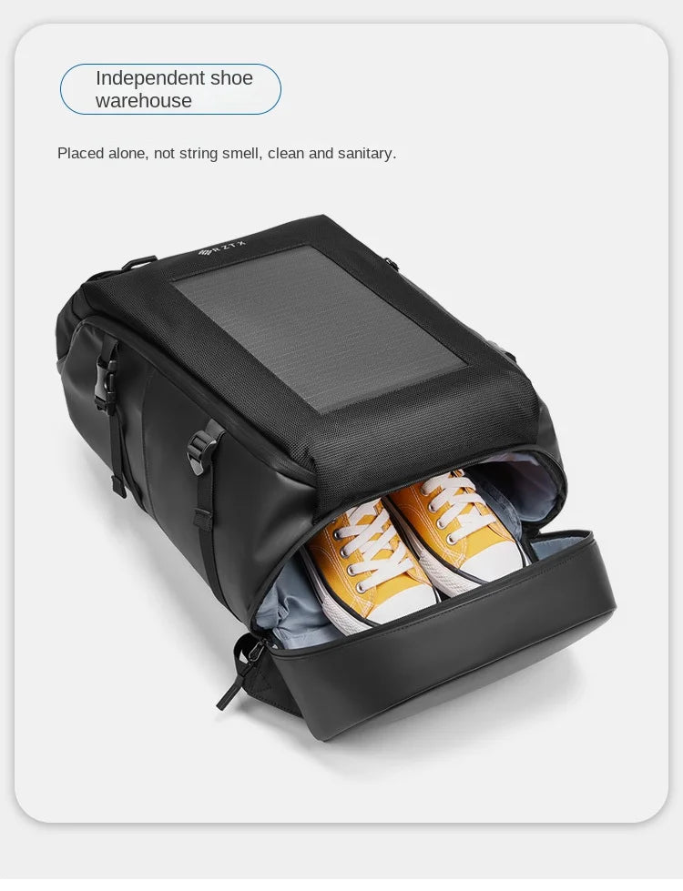 Men's Backpacks Solar-powered charging travel bag Large capacity outdoor sports hiking bag Multi functional shoulder bag