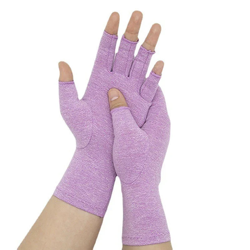 YANBIGUO Arthritis Gloves for Organist/Cellist/Violinist,Half-finger Compression Glove Relief Hand Pain,Arthritic Joint Symptom