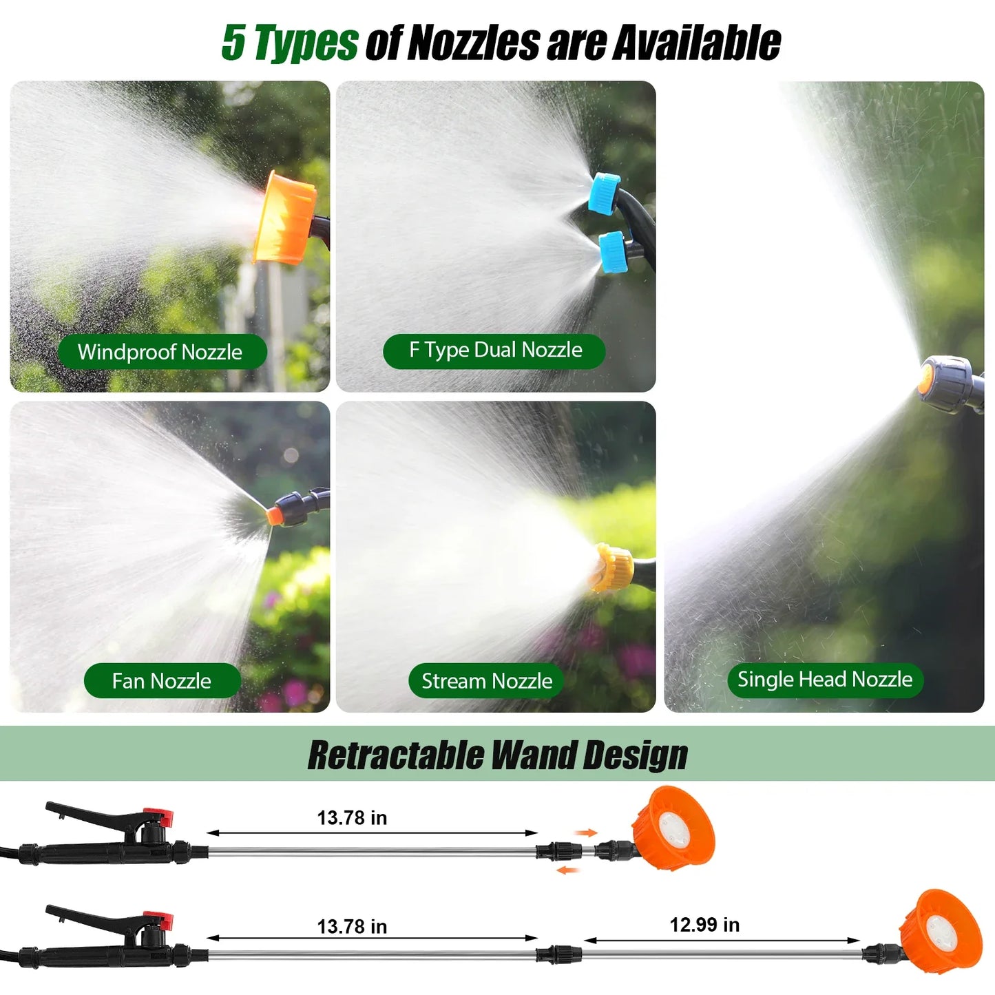 16L Garden Electric Sprayer Agricultural Irrigation Sprayer, Backpac