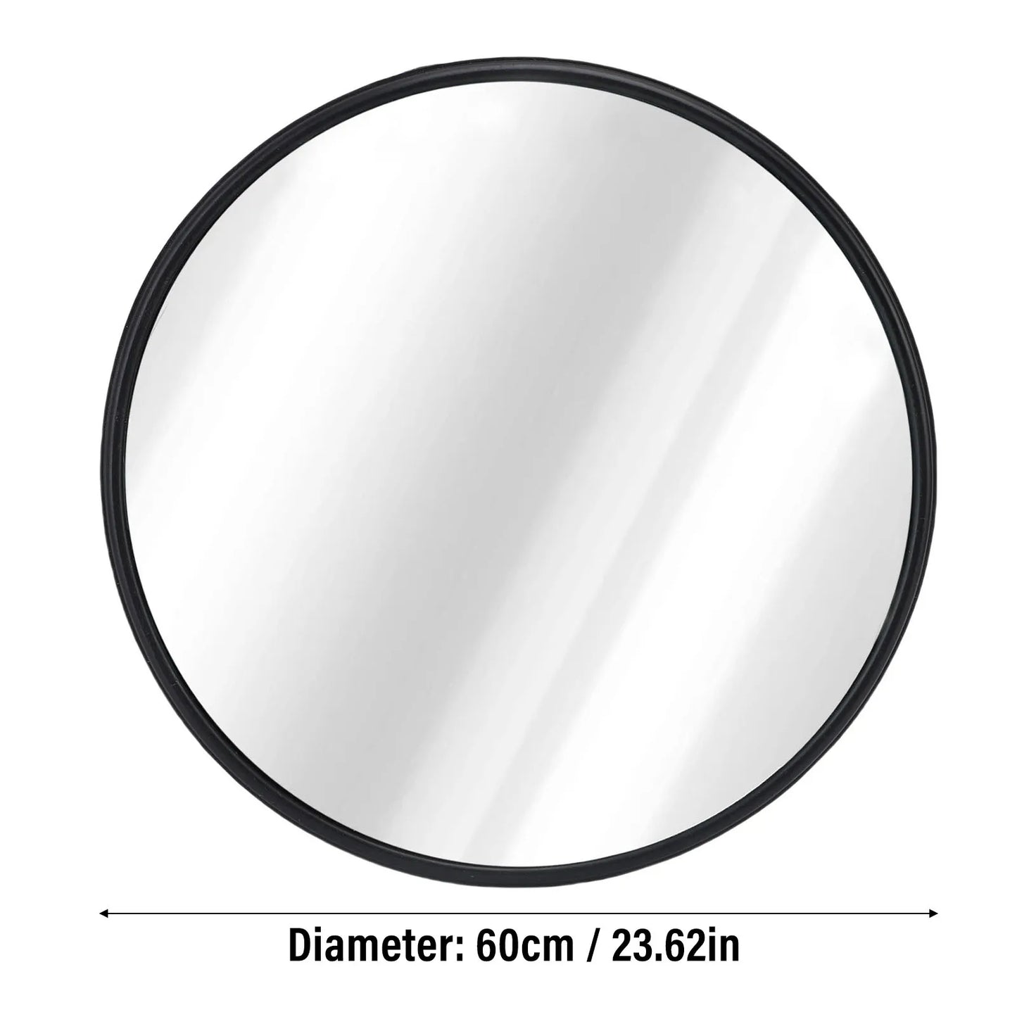 Curved Security Mirror Sturdy Backing Indoor Round Convex Mirror with Wall Mount Bracket for Garage Store Warehouse Parking Lot