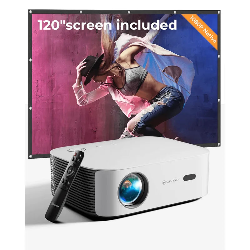 4K Projector 45000 Lumen LED 1080P 5G WiFi Bluetooth UHD Portable Home Theater