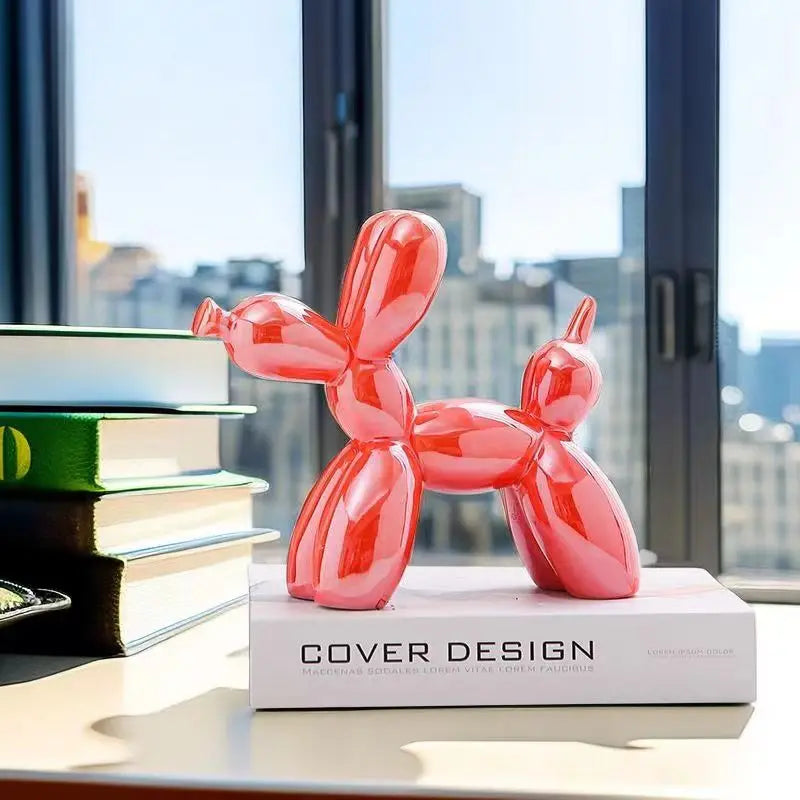 ceramics Balloon Dog Sculpture Home Decor room Decoration Accessories Office Nordic Animal Decorative Sculptures and Figurines