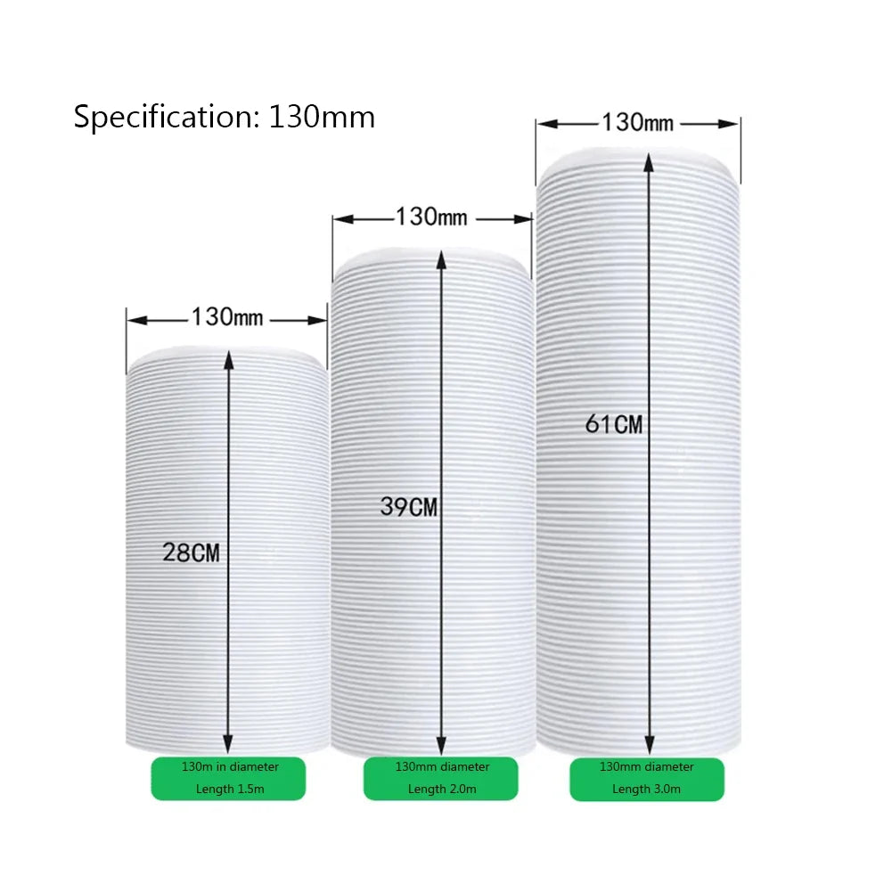 Universal Duct Extension Pipe Telescopic Flexible Exhaust Hose Accessories Vent Tube for Mobile Air Conditioning