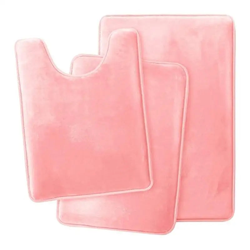 G6KF Set of 3 Bathroom Rugs Toilet Mats Super Absorbent Floor Mat European Decoration
