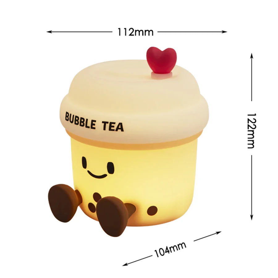 Luz de Noche Kawaii de Té de Burbujas