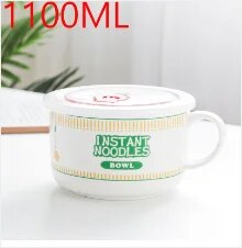 Bol de ramen de fideos instantáneos de cerámica