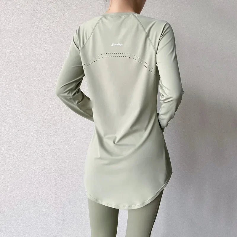 Women's Workout Apparel Long Sleeve Yoga Shirts for Any Activity