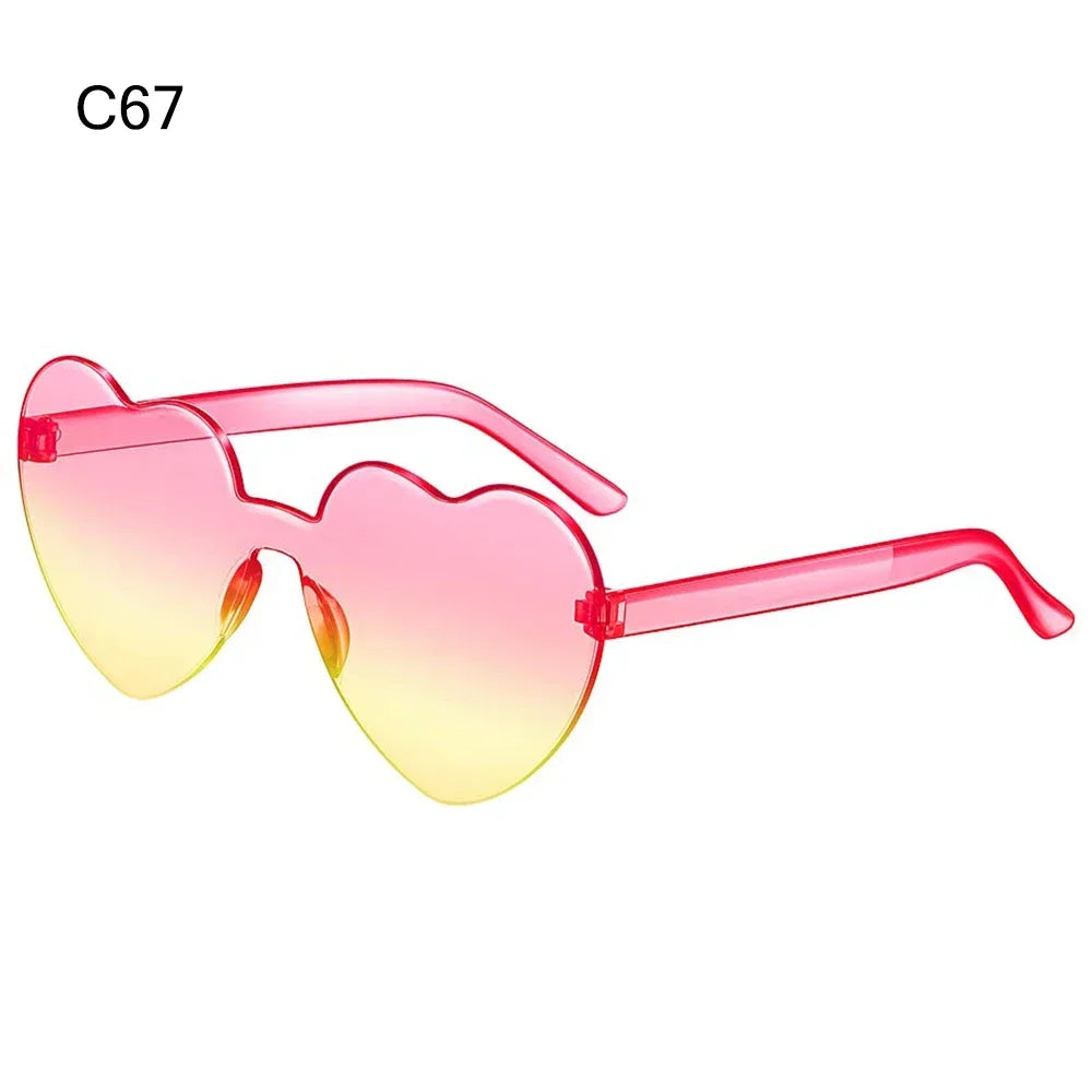 1PC Luxury Heart Shaped Sunglasses Big Frame Love Effect Sun Glasses Retro Women lana del rey Eyewear UV400 Protection