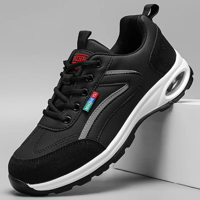 Men's Trendy Sports Shoes Lightweight Breathable Modern Non Slip Shoes Suede Detailing Outdoor Stylish Daily Wear Men Sneakers
