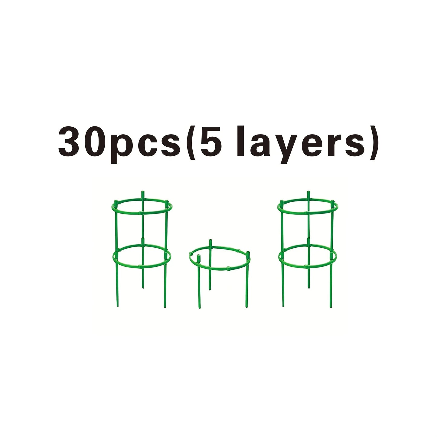 Adjustable Plant Climbing Frame Green Grid 5-15 Layer 30-90cm Lightweight Durable Gardening Stand for Home Garden