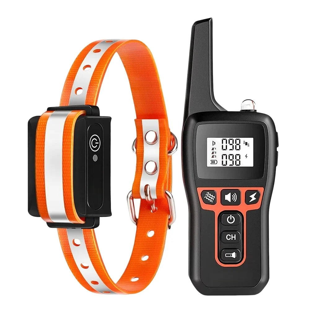 1000m Dog Training Collar IPX7 Waterproof Rechargeable Electric Shock