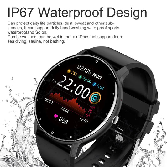 Round Touchscreen Smartwatch with Bluetooth Calling & Fitness Tracking