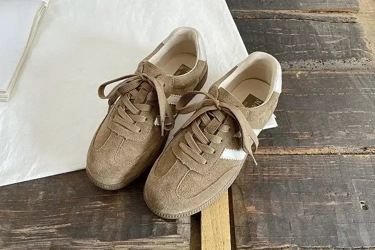 Retro Genuine Leather Flat Shoes for Women