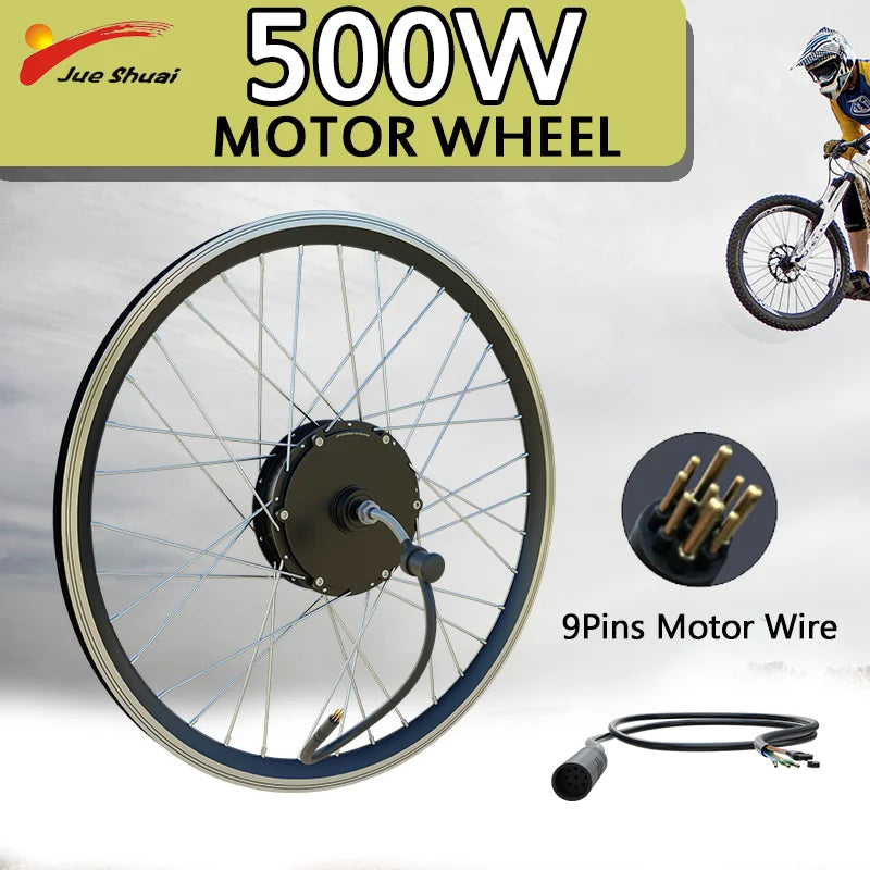 Electric Bike Motor Wheel 36V 250W 350W 500W Brushless Gear Hub Motor Front Rear 20"24"26"27.5"28"29"700C E Bike Motor Wheel
