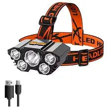 Five head strong light rechargeable fishing headlight