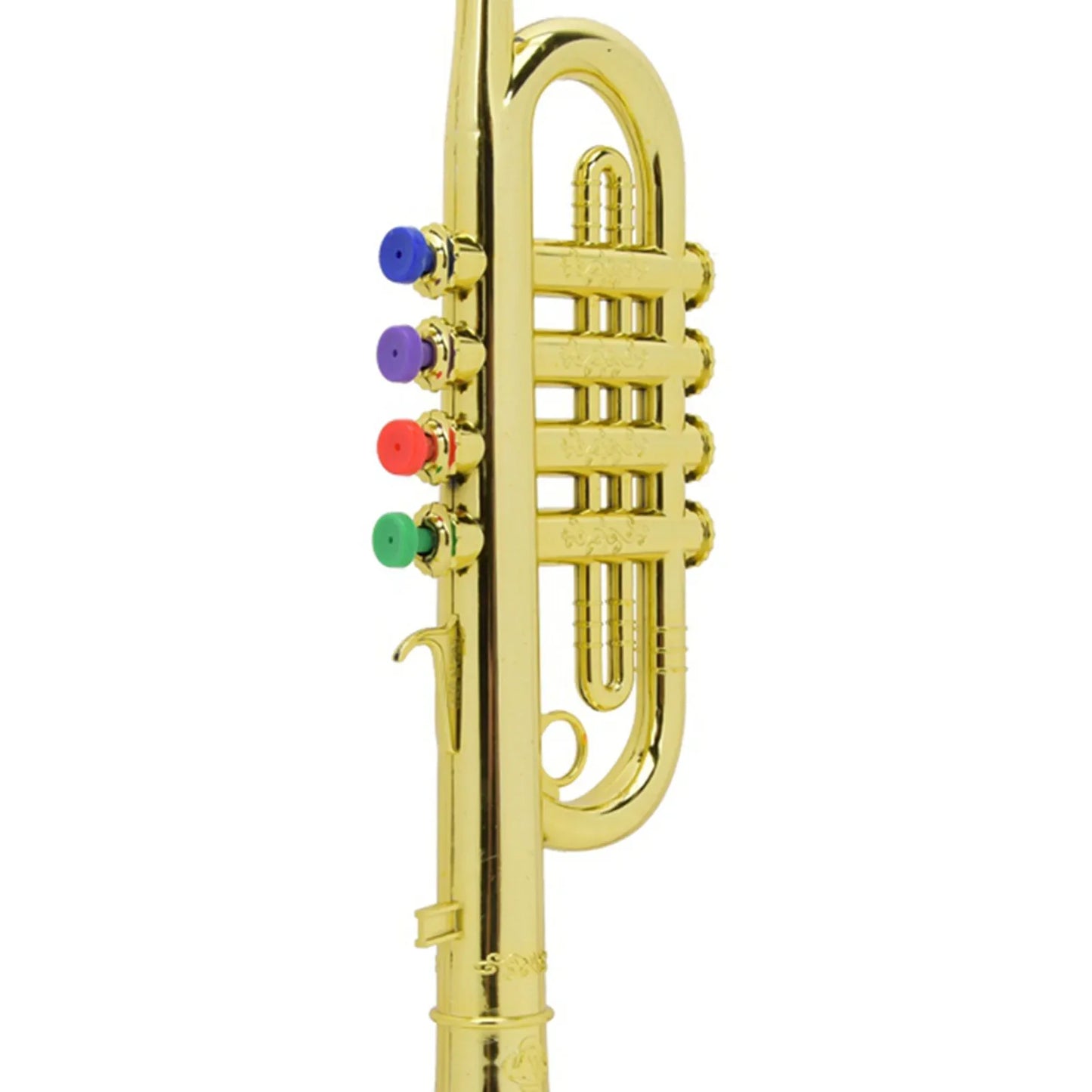 Kid Trumpet Golden Coated Plastic Children Preschool Music Gift Wind Instrument Preschool Music