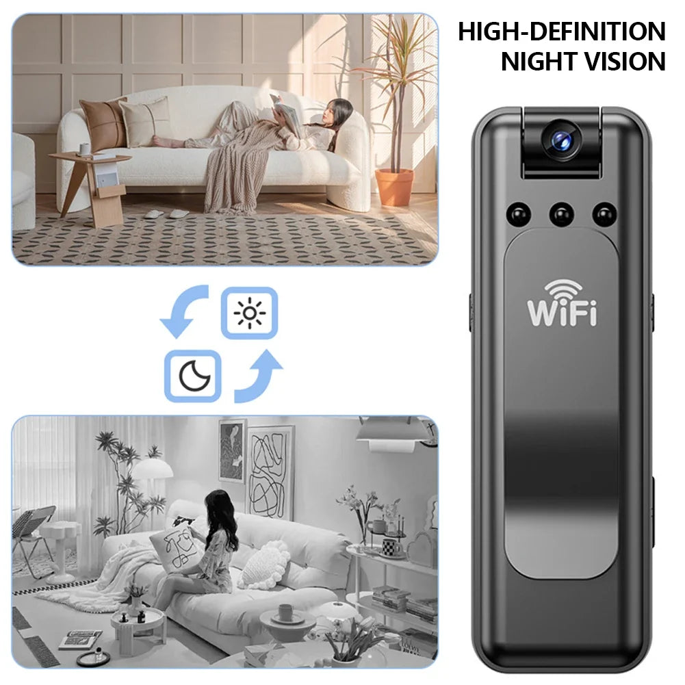 Portable WiFi Wireless Surveillance Camera Video Audio Recording All-in-One Motion Detection Camera for Home Security Outdoor