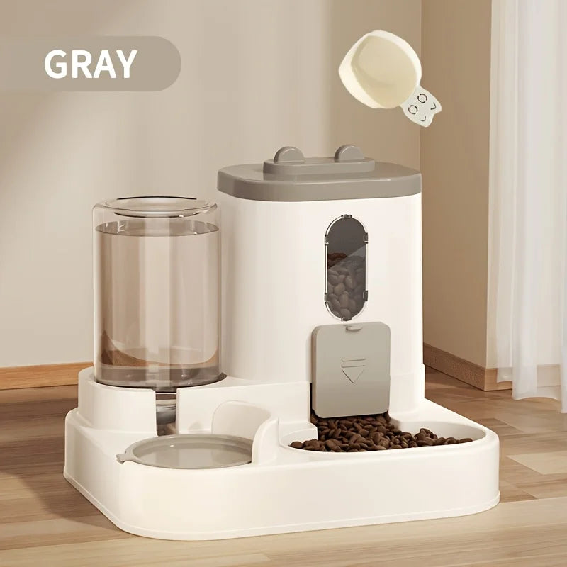 Dispensador automático 2 en 1 de comida y agua para mascotas