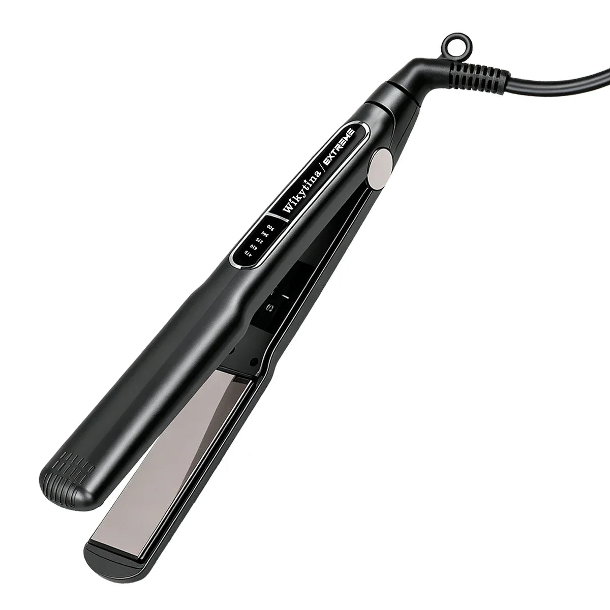 Professional Titanium 2-in-1 Hair Straightener Curler with 5 Heat Settings Fast Heating Negative Ion Salon Flat Iron