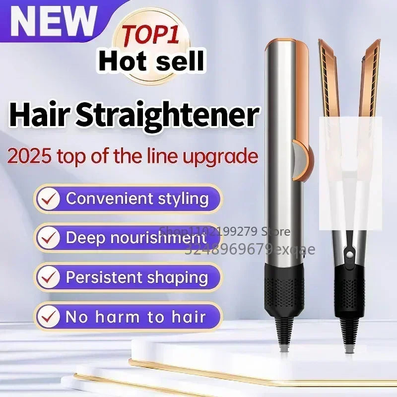 2-in-1 Hair Straightener and Dryer Combo - Negative Ion Heating Flat Iron for Quick, Long - Lasting Hair Styling at Home,salon