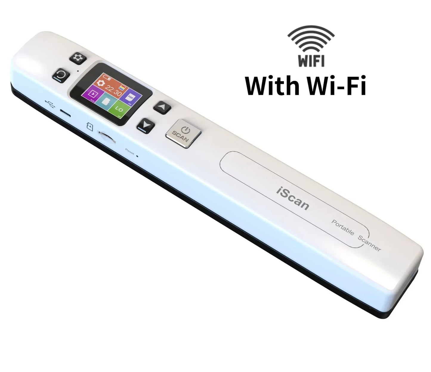 Handheld Flat Scanner HD Scanner 1050DPI Portable WIFI Wireless Scanner for Documents Homework Scan Photos JPG/PDF No Driver