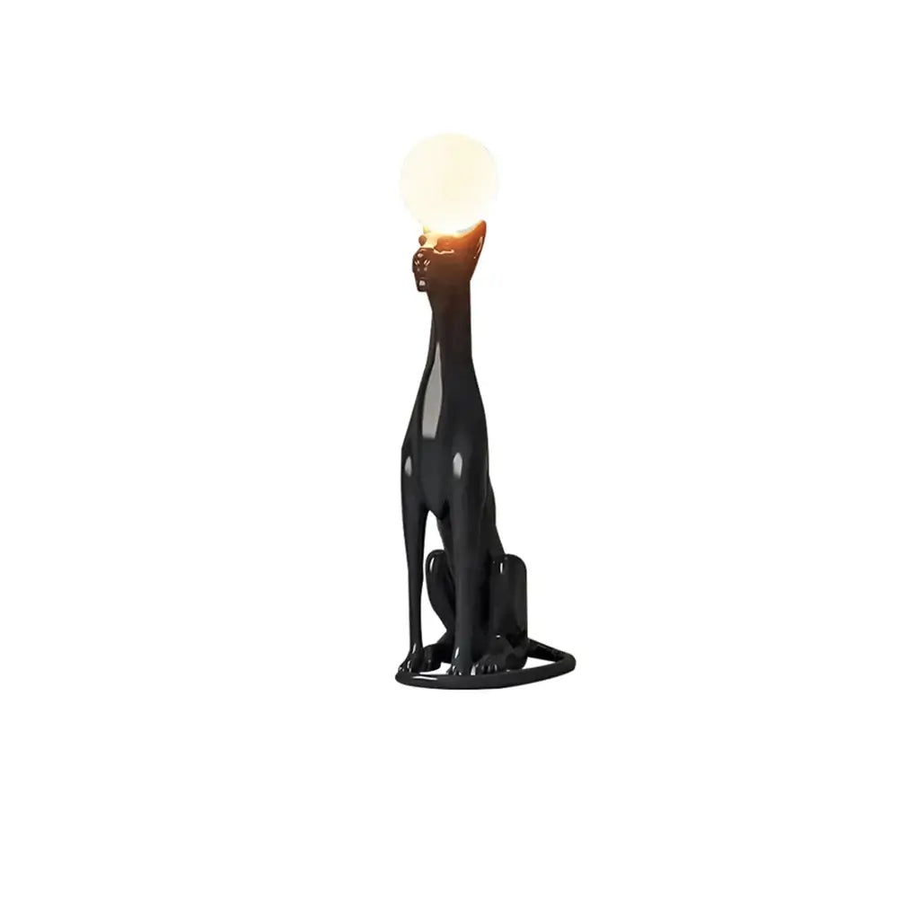 Lámpara de pie decorativa Rylight con perro sentado