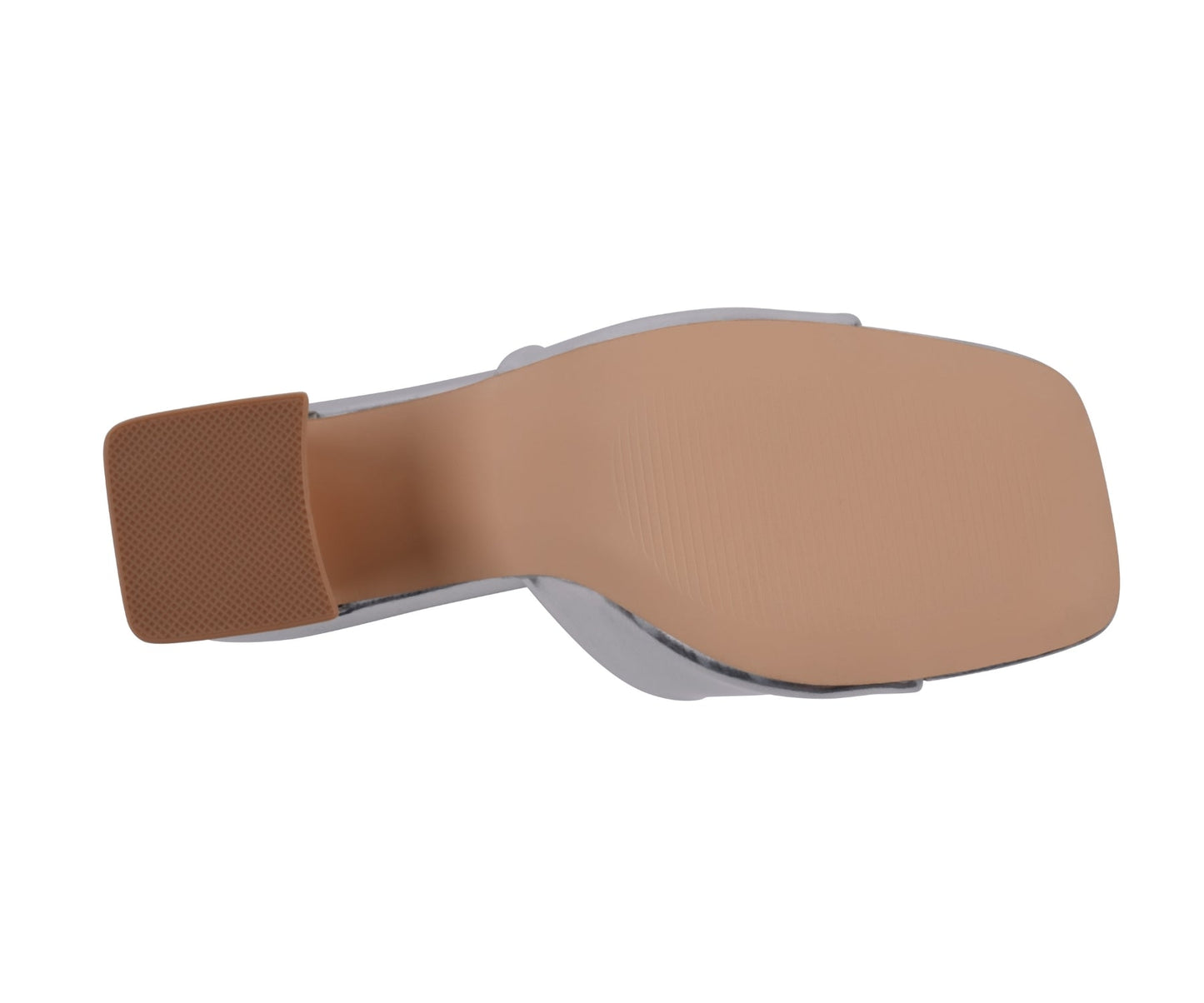Sandalias de tacón de punta cuadrada plateadas Soho para mujer