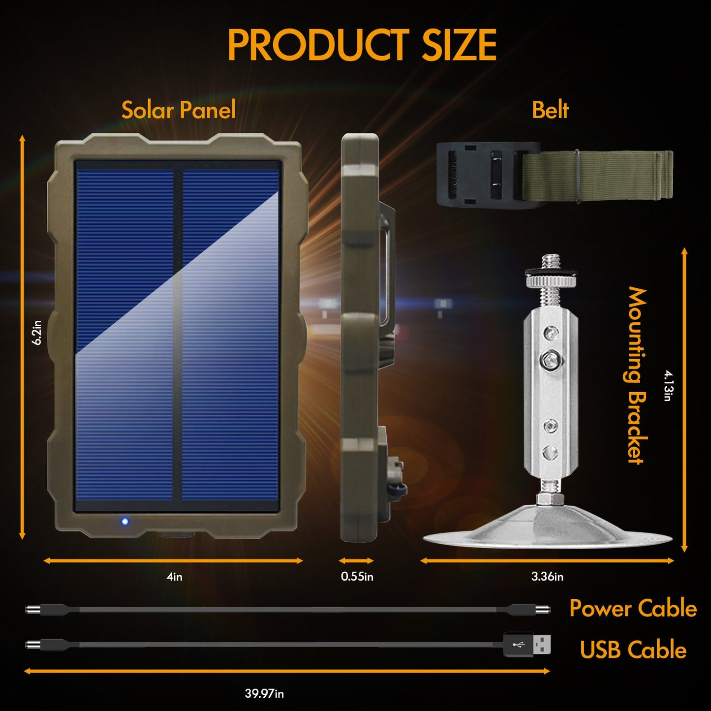 Panel solar universal Rexing para cámaras de caza