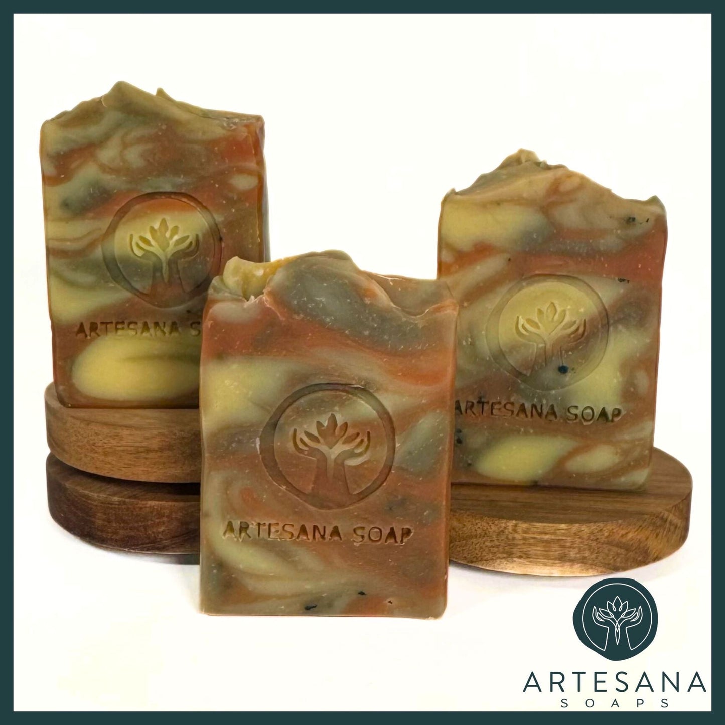 Pastilla de jabón de naranja especiada