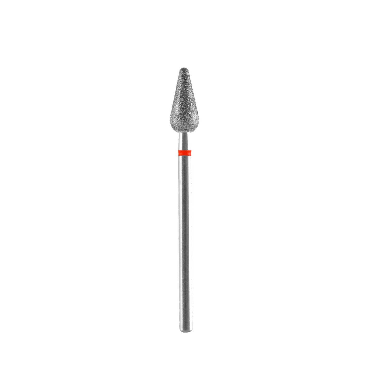 DIAMOND NAIL DRILL BIT, "ROUNDED PEAR", RED, HEAD DIAMETER 5/12MM (FA101R050/12) - STALEKS