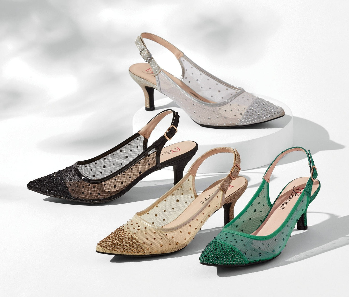 Sheer Beauty Dotted Slingback by EY Boutique