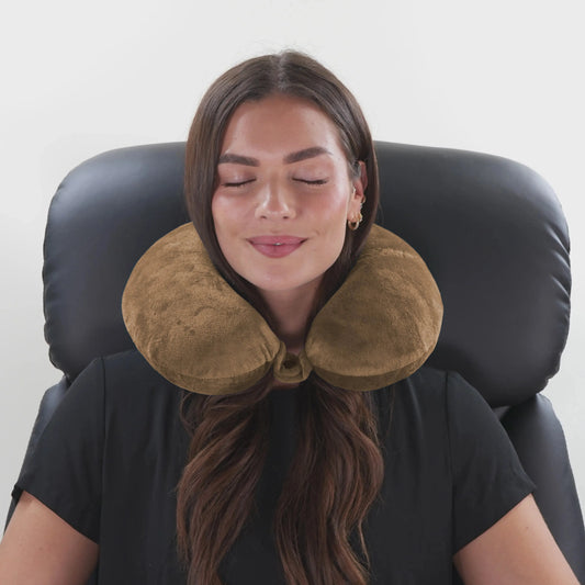 Plush Microbeads Travel Neck Pillow