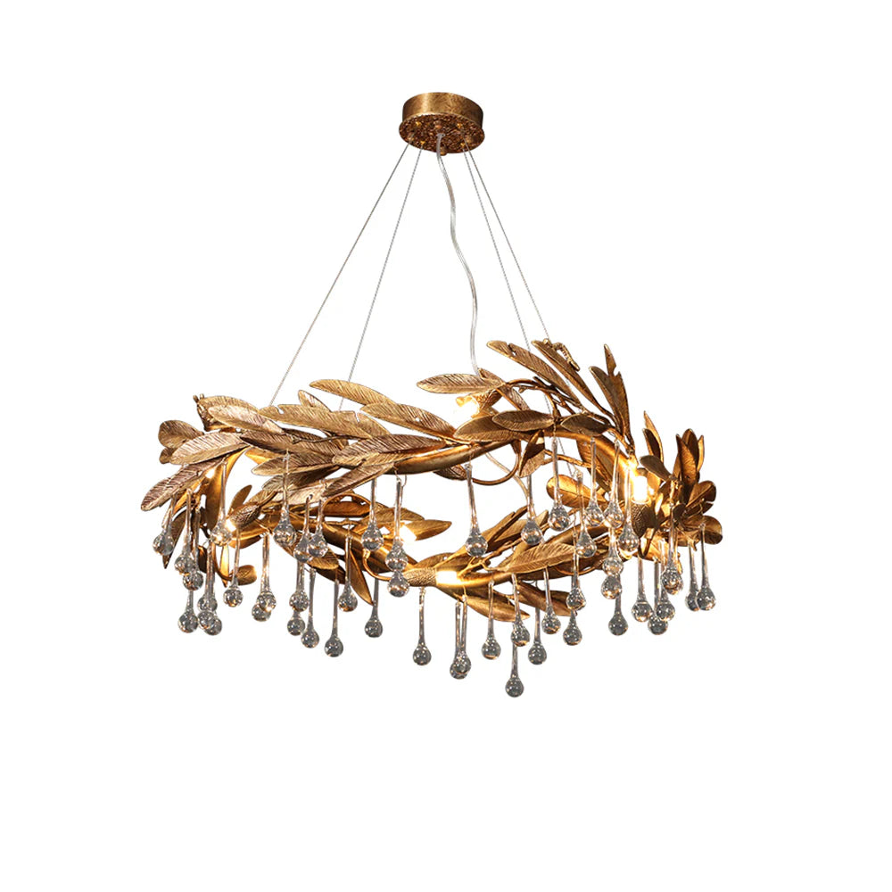Candelabro Lágrima de Cristal con Aspas