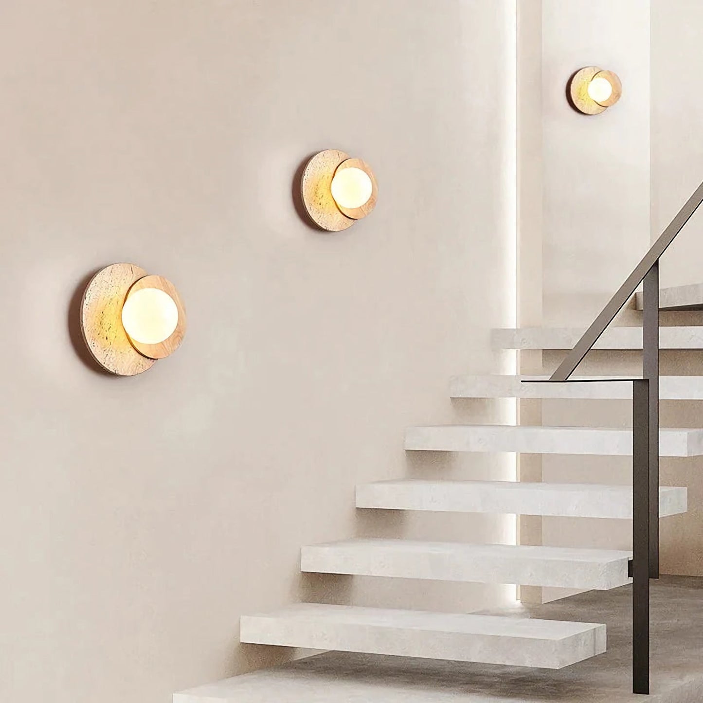 Lámpara de pared de travertino