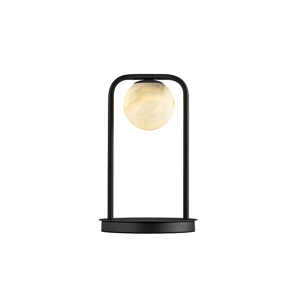 Lámpara de mesa Alabaster Tribeca negra