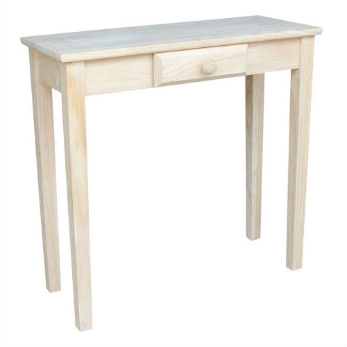 Mesa auxiliar de madera sin terminar para portátil, tableta, sofá, recibidor, dormitorio
