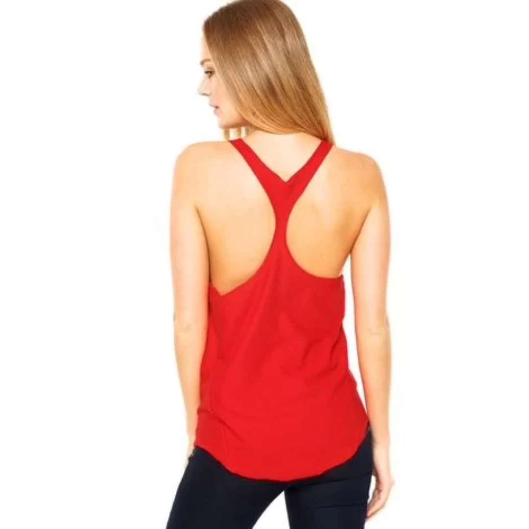 adidas Originals Camiseta sin mangas con espalda cruzada para mujer - Rojo