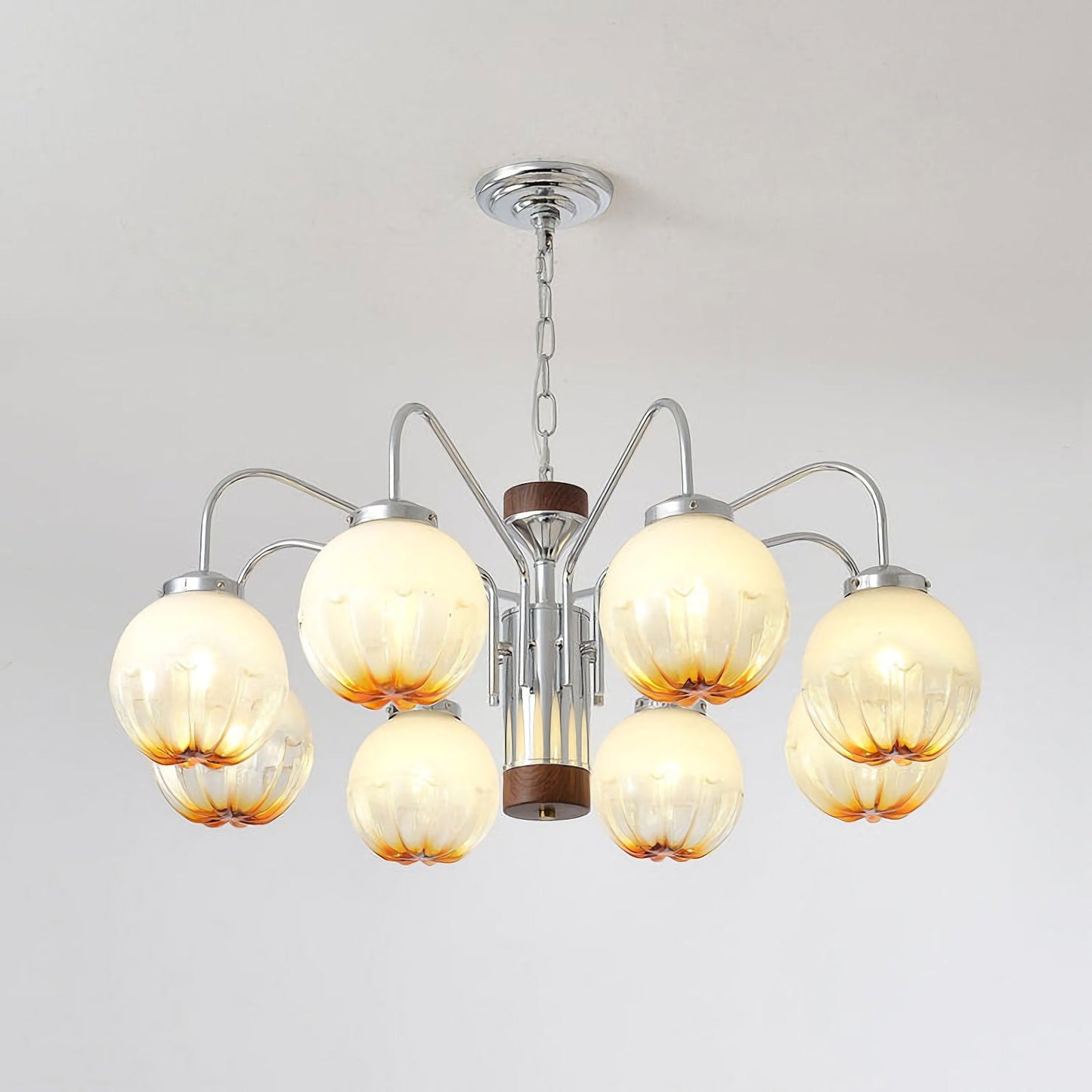 Candelabro de cristal en forma de capullo de flor