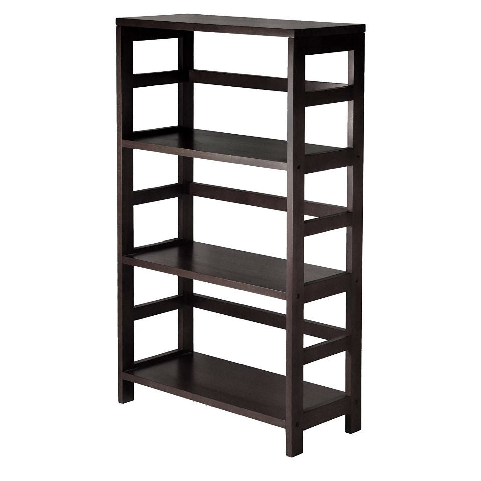 Estantería de madera de 3 niveles con acabado espresso