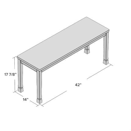 Banco de madera para cocina con acabado blanco y marrón