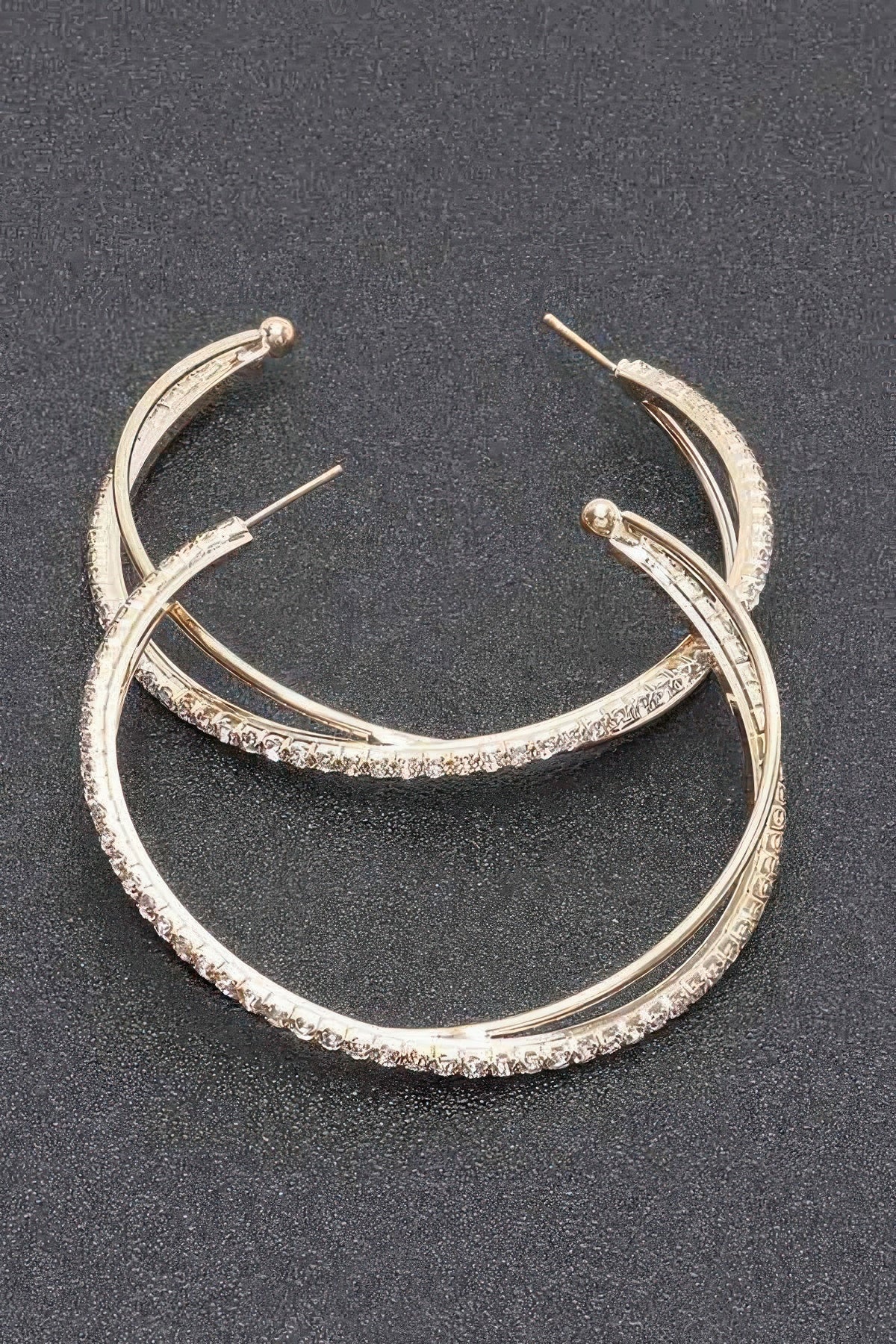 Rhinestone Hoop Earring