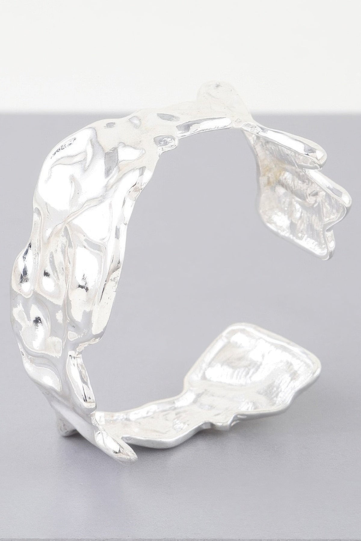 Abstract Ripple Open Cuff Bracelet