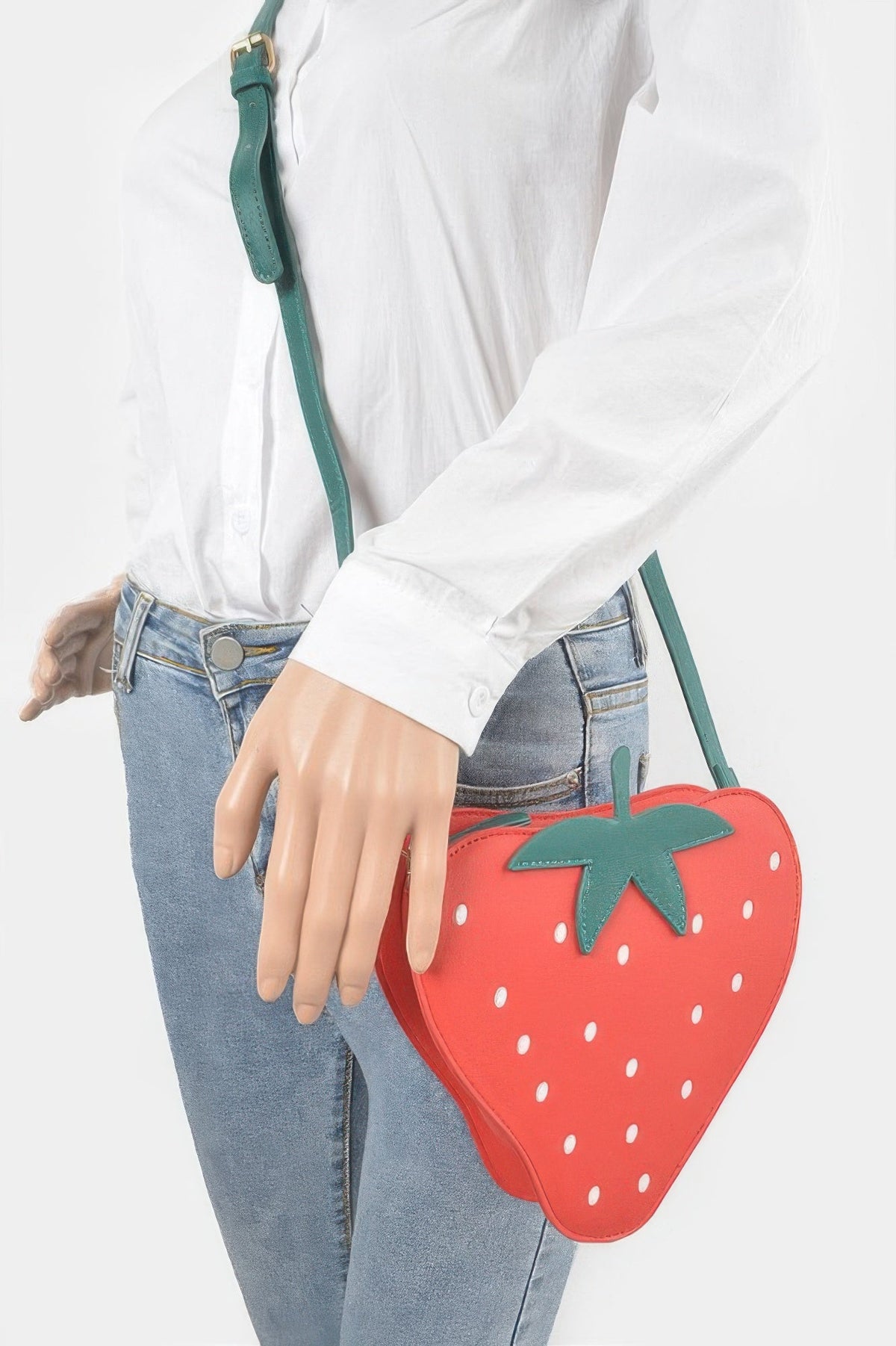 Faux Suede Strawberry Novelty Bag
