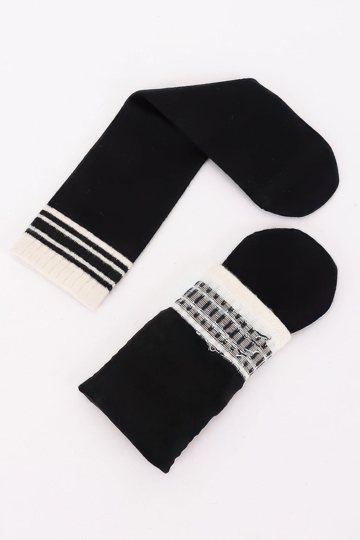 Striped Cuff Cotton Stretch Socks